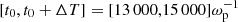 $ [t_0,t_0 +\Delta T]=[13\,000,15\,000]\omega_{\mathrm{p}}^{-1} $