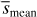 $\overline{s}_{\rm mean}$