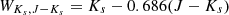 $ W_{K_{s},J-K_s} = K_s-0.686(J-K_s) $