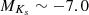 $ M_{K_{s}}\sim -7.0 $
