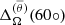 $ \Delta_\Omega^{(\overline{\theta})}(60\circ) $