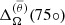 $ \Delta_\Omega^{(\overline{\theta})}(75\circ) $