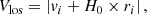 $$ \begin{aligned} V_{\rm los}=\left|v_i+H_0\times r_i\right|, \end{aligned} $$