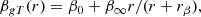 $$ \begin{aligned} \beta _{gT}(r) = \beta _0 +\beta _{\infty } r/(r+r_{\beta }), \end{aligned} $$