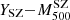$ Y_{\mathrm{SZ}}{-}M^{\mathrm{SZ}}_{500} $