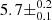 $ 5.7\pm ^{0.2}_{0.1} $
