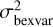 Mathematical equation: $\[\sigma_{\text {bexvar }}^{2}\]$