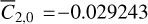 Mathematical equation: ${\bar C_{2,0}} = - 0.029243$