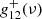 Mathematical equation: $ g_{12}^{+}(\nu ) $