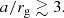 Mathematical equation: $$ \begin{aligned} a/r_{\rm g}\gtrsim 3. \end{aligned} $$
