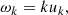 $$ \begin{aligned} \omega _k = k u_k, \end{aligned} $$