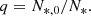 $$ \begin{aligned} q=N_{*,0}/N_*. \end{aligned} $$