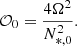 $$ \begin{aligned} \mathcal{O} _0 = \frac{4 \Omega ^2}{N_{*,0}^2}. \end{aligned} $$