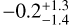 $\[-0.2_{-1.4}^{+1.3}\]$