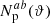 Mathematical equation: $ N_{\mathrm{p}}^{ab}(\vartheta) $