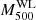 Mathematical equation: $ M_{500}^{\mathrm{WL}} $