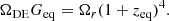 Mathematical equation: $$ \begin{aligned} \Omega _{\rm DE}G_{\rm eq}=\Omega _{r}(1+z_{\rm eq})^4. \end{aligned} $$