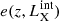 Mathematical equation: $ e(z,L_{\mathrm{X}}^{\mathrm{int}}) $