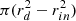 $ \pi (r_{d}^{2}-r_{in}^{2}) $