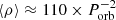 $ \langle \rho \rangle \approx110\times P_{\mathrm{orb}}^{-2} $