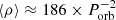 $ \langle \rho \rangle \approx186\times P_{\mathrm{orb}}^{-2} $