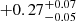 $ +0.27^{+0.07}_{-0.05} $