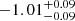$ -1.01^{+0.09}_{-0.09} $