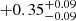 $ +0.35^{+0.09}_{-0.09} $