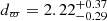 Mathematical equation: $ d_\varpi = 2.22^{+0.37}_{-0.29} $