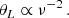 Mathematical equation: $$ \begin{aligned} \theta _L \propto \nu ^{-2} \, . \end{aligned} $$
