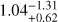 $1.04^{-1.31}_{+0.62}$