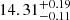 $ 14.31_{-0.11}^{+0.19} $