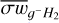 Mathematical equation: ${\overline {\sigma w} _{{g^ - }{H_2}}}$
