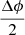 $ \frac{\Delta\phi}{2} $