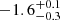 $ -1.6^{+0.1}_{-0.3} $