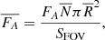 $$ \begin{aligned} \overline{F_A}=\frac{F_A\overline{N}\pi \overline{R}^2}{S_{\rm FOV}}, \end{aligned} $$