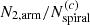 $ N_{\mathrm{2,arm}}/N_{\mathrm{spiral}}^{(c)} $