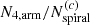 $ N_{\mathrm{4,arm}}/N_{\mathrm{spiral}}^{(c)} $