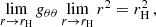 Mathematical equation: $$ \begin{aligned} \lim _{r\rightarrow r_\mathrm{H} } g_{\theta \theta }&\lim _{r\rightarrow r_\mathrm{H} }r^2=r_\mathrm{H} ^2\,, \end{aligned} $$