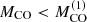 Mathematical equation: $ M_\mathrm{CO} < M_\mathrm{CO}^{(1)} $