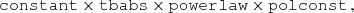 Mathematical equation: $$ \begin{aligned} \mathtt {constant} \times \mathtt {tbabs} \times \mathtt {powerlaw} \times \mathtt {polconst} \, , \end{aligned} $$