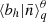 Mathematical equation: $ \langle b_h|\bar{n}\rangle_q^{\theta} $