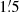 Mathematical equation: $ 1{{\overset{\prime}{.}}}5 $