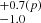 $ ^{+0.7(p)}_{-1.0} $