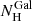 Mathematical equation: $ N_{\mathrm{H}}^{\mathrm{Gal}} $