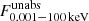 $ F^{\mathrm{unabs}}_{\mathrm{0.001-100\,keV}} $