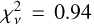 $\chi^2_\nu = 0.94$