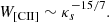 Mathematical equation: $$ \begin{aligned} W_{\rm [CII]} \sim \kappa _s^{-15/7}. \end{aligned} $$