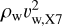 Mathematical equation: $P_\text{w} = \rho_\text{w} v_\text{w,X7}^2$