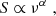 Mathematical equation: $$ \begin{aligned} S\propto \nu ^\alpha \;, \end{aligned} $$